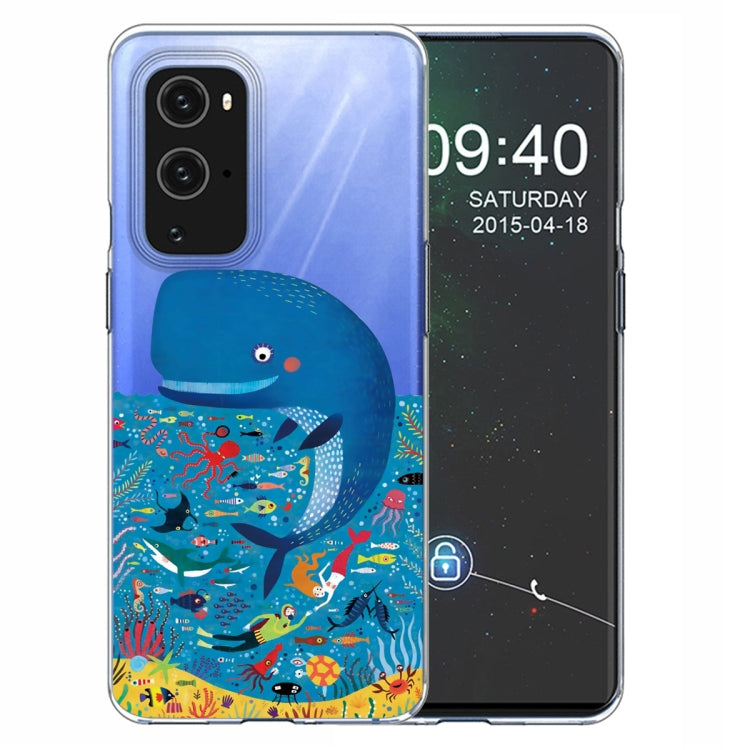 For OnePlus 9 Pro Colored Drawing Pattern Highly Transparent TPU Protective Case