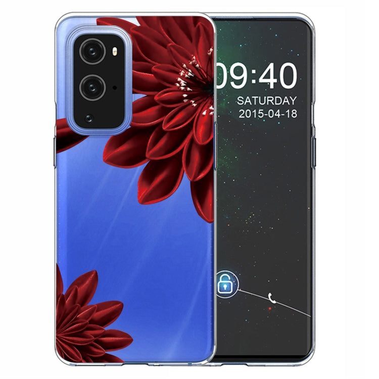 For OnePlus 9 Pro Colored Drawing Pattern Highly Transparent TPU Protective Case