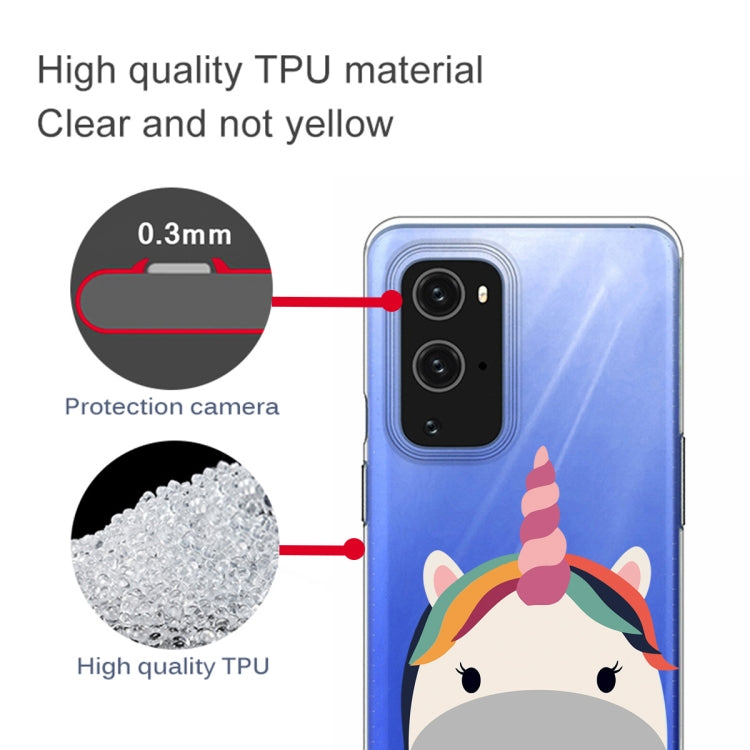 For OnePlus 9 Pro Colored Drawing Pattern Highly Transparent TPU Protective Case