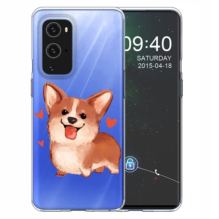 For OnePlus 9 Pro Colored Drawing Pattern Highly Transparent TPU Protective Case