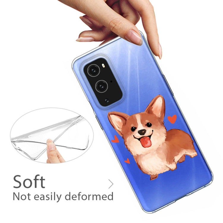 For OnePlus 9 Pro Colored Drawing Pattern Highly Transparent TPU Protective Case