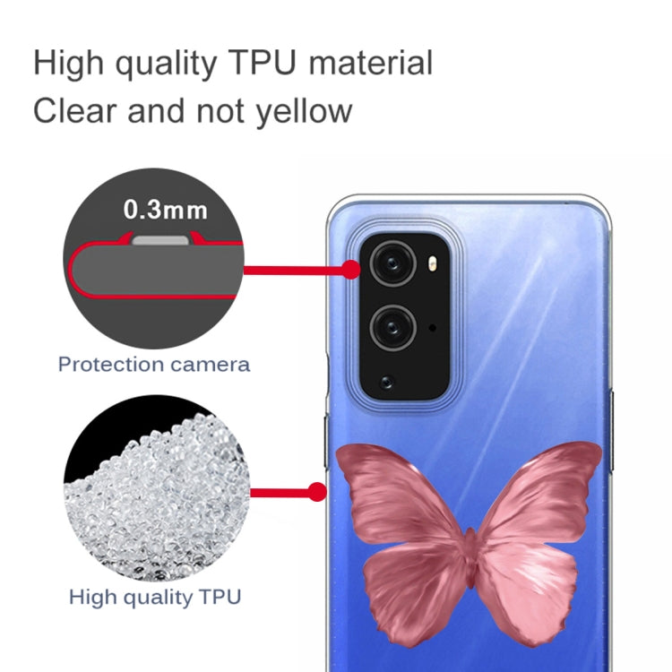 For OnePlus 9 Pro Colored Drawing Pattern Highly Transparent TPU Protective Case