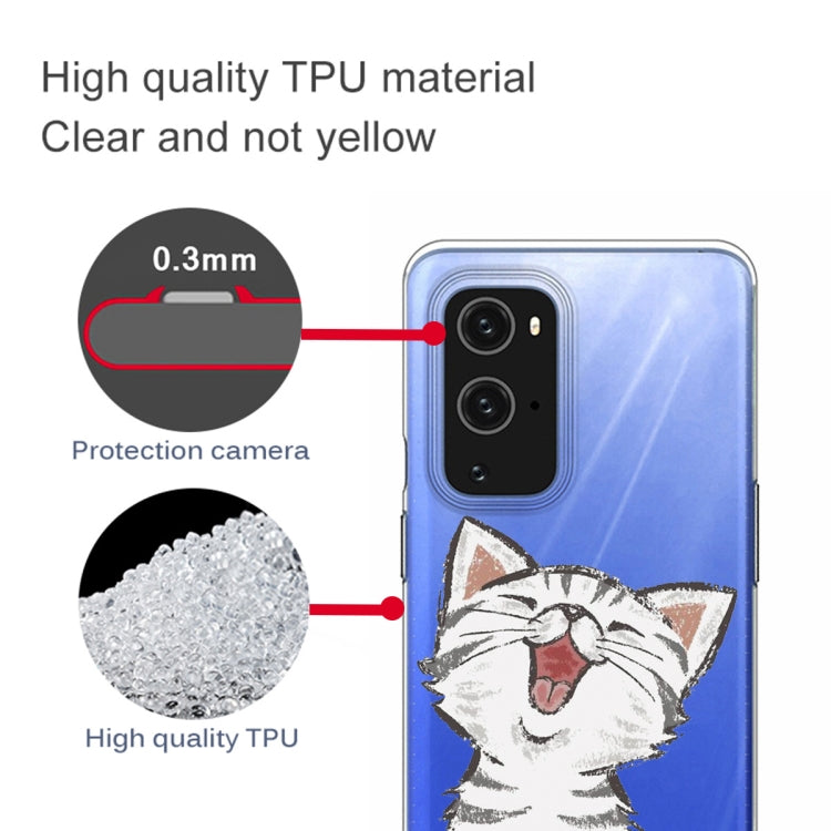 For OnePlus 9 Pro Colored Drawing Pattern Highly Transparent TPU Protective Case