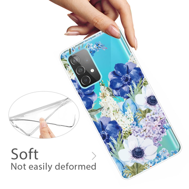 For Samsung Galaxy A52 5G / 4G Colored Drawing Pattern Highly Transparent TPU Protective Case