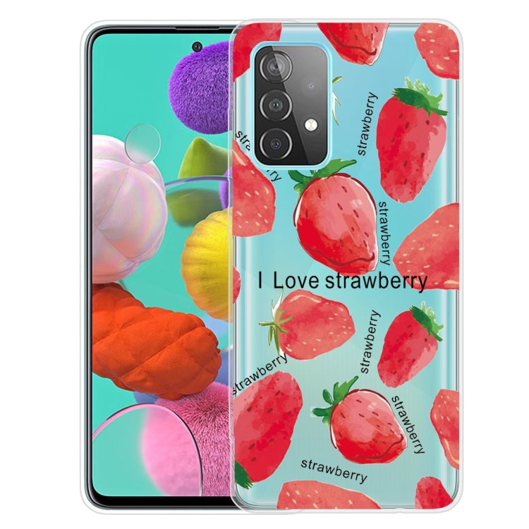 For Samsung Galaxy A52 5G / 4G Colored Drawing Pattern Highly Transparent TPU Protective Case