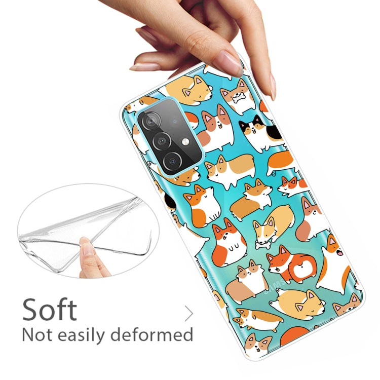 For Samsung Galaxy A52 5G / 4G Colored Drawing Pattern Highly Transparent TPU Protective Case