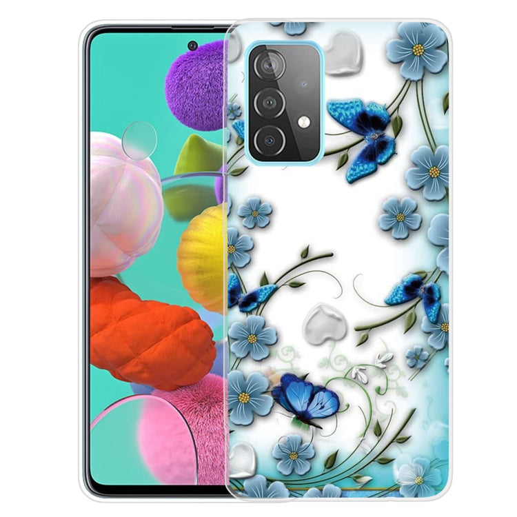 For Samsung Galaxy A52 5G / 4G Colored Drawing Pattern Highly Transparent TPU Protective Case