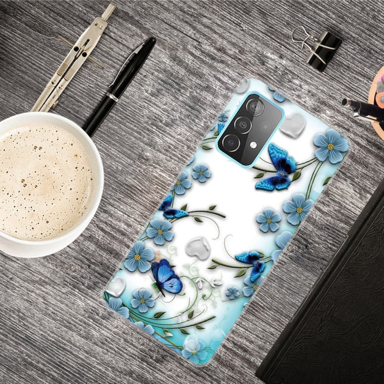 For Samsung Galaxy A52 5G / 4G Colored Drawing Pattern Highly Transparent TPU Protective Case