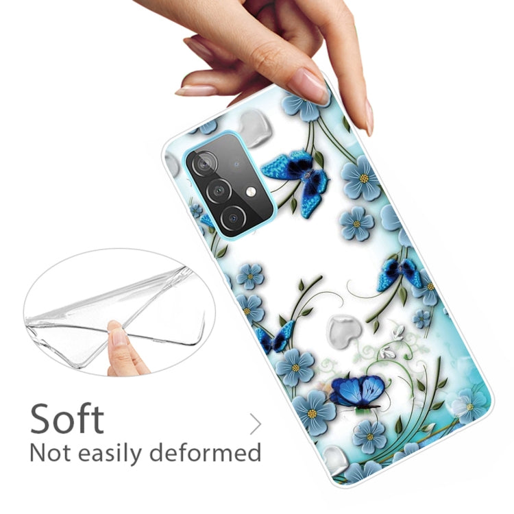 For Samsung Galaxy A52 5G / 4G Colored Drawing Pattern Highly Transparent TPU Protective Case
