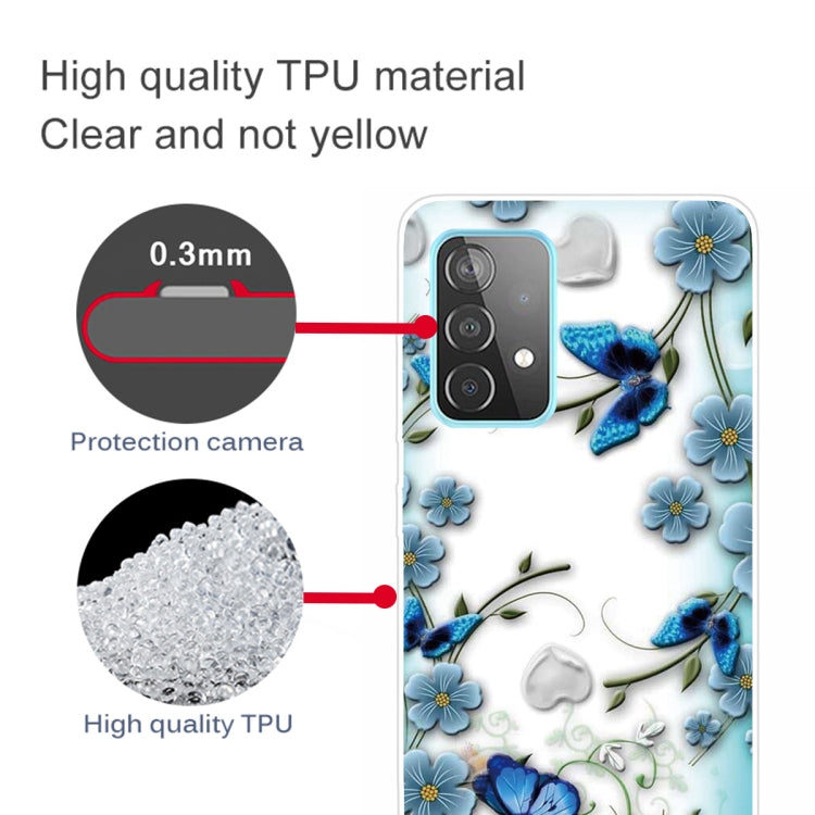 For Samsung Galaxy A52 5G / 4G Colored Drawing Pattern Highly Transparent TPU Protective Case