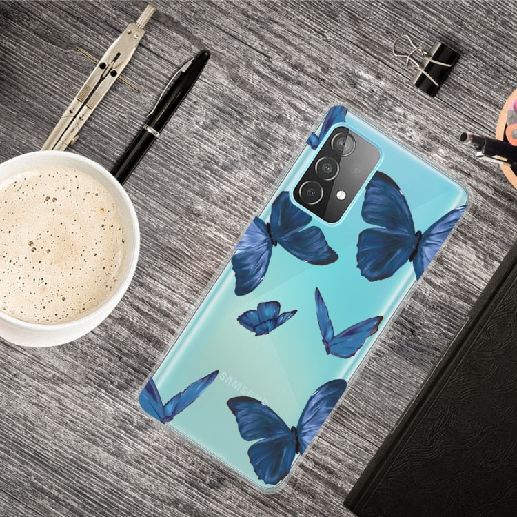 For Samsung Galaxy A52 5G / 4G Colored Drawing Pattern Highly Transparent TPU Protective Case