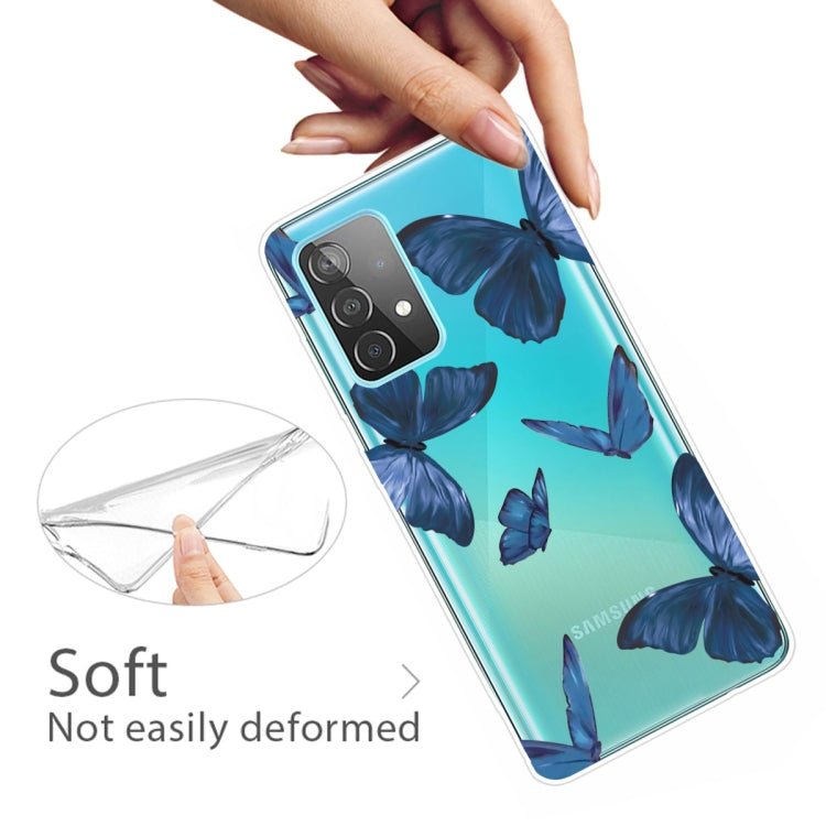 For Samsung Galaxy A52 5G / 4G Colored Drawing Pattern Highly Transparent TPU Protective Case