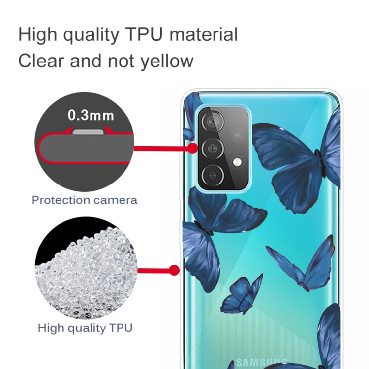 For Samsung Galaxy A52 5G / 4G Colored Drawing Pattern Highly Transparent TPU Protective Case