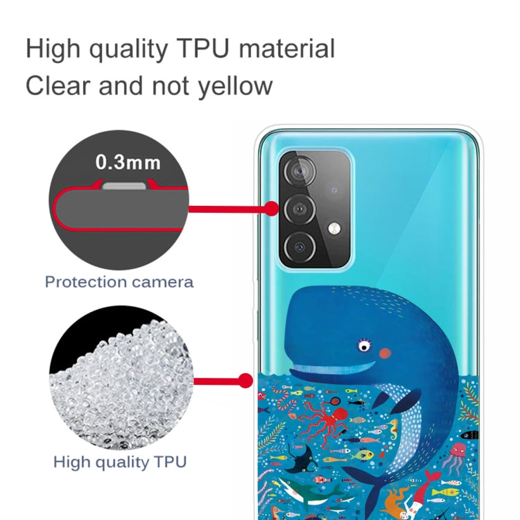 For Samsung Galaxy A52 5G / 4G Colored Drawing Pattern Highly Transparent TPU Protective Case