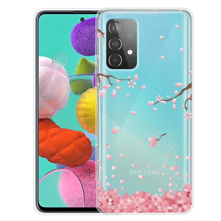 For Samsung Galaxy A52 5G / 4G Colored Drawing Pattern Highly Transparent TPU Protective Case