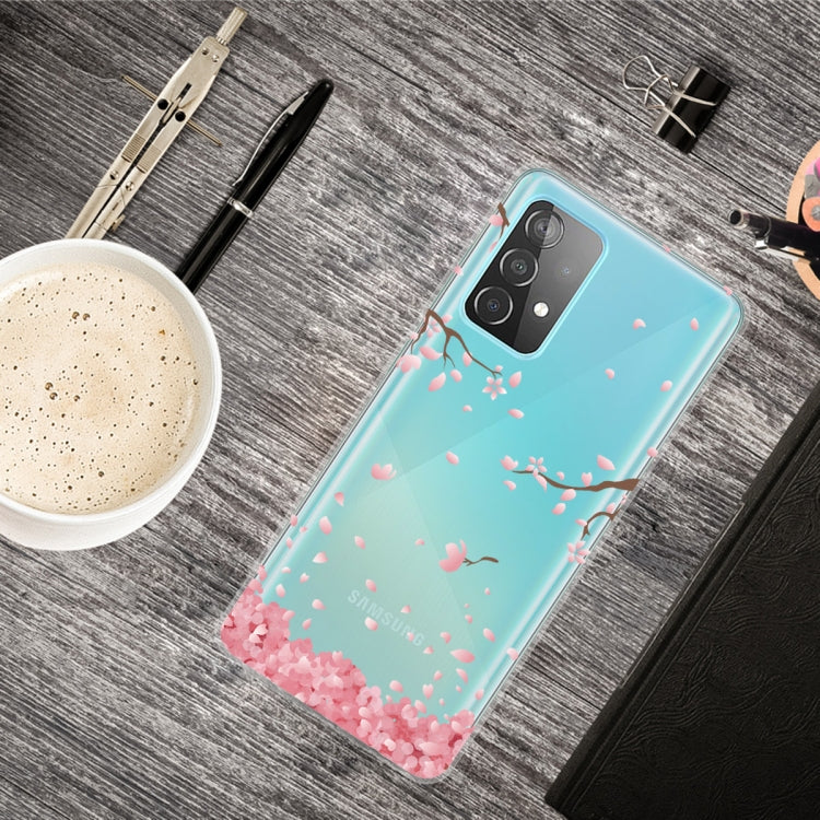 For Samsung Galaxy A52 5G / 4G Colored Drawing Pattern Highly Transparent TPU Protective Case