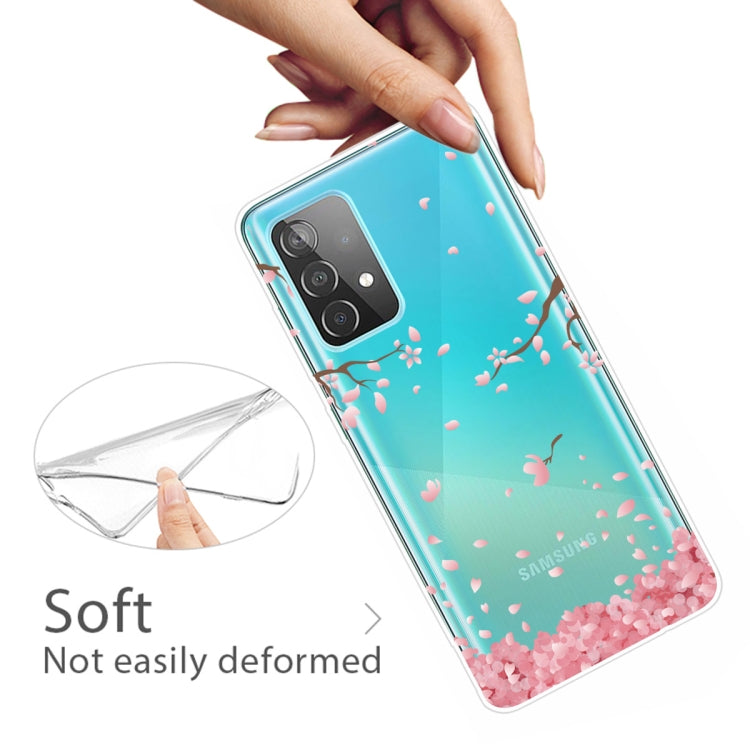 For Samsung Galaxy A52 5G / 4G Colored Drawing Pattern Highly Transparent TPU Protective Case