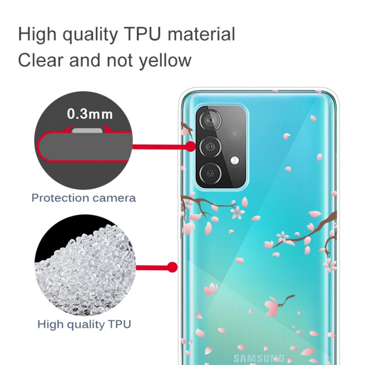 For Samsung Galaxy A52 5G / 4G Colored Drawing Pattern Highly Transparent TPU Protective Case