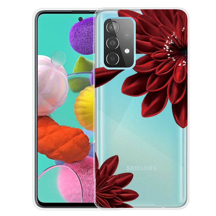 For Samsung Galaxy A52 5G / 4G Colored Drawing Pattern Highly Transparent TPU Protective Case