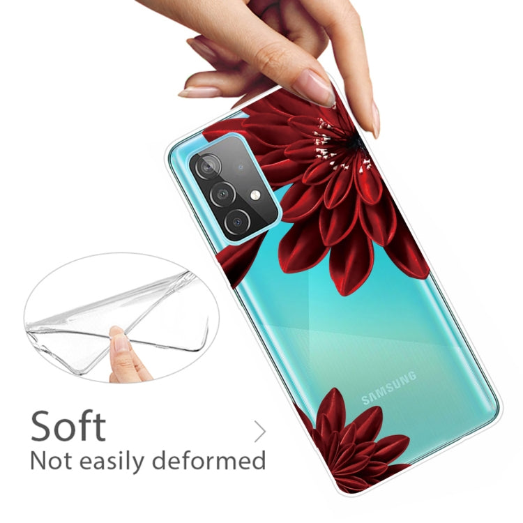 For Samsung Galaxy A52 5G / 4G Colored Drawing Pattern Highly Transparent TPU Protective Case