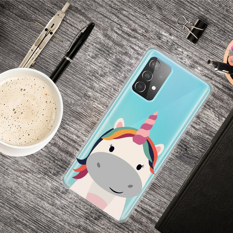 For Samsung Galaxy A52 5G / 4G Colored Drawing Pattern Highly Transparent TPU Protective Case
