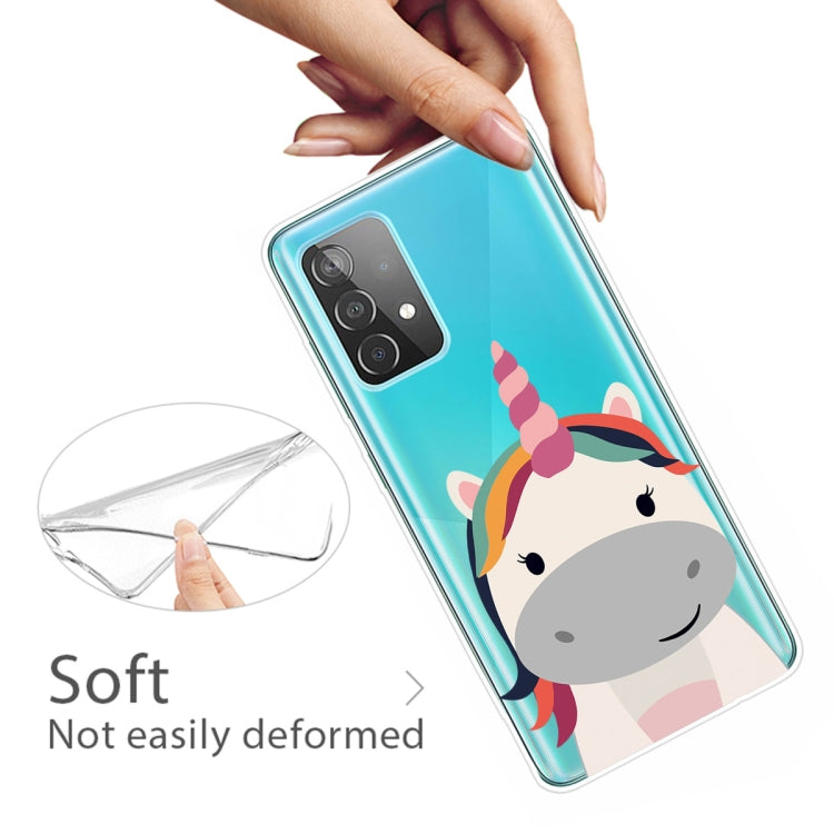 For Samsung Galaxy A52 5G / 4G Colored Drawing Pattern Highly Transparent TPU Protective Case