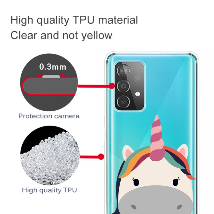 For Samsung Galaxy A52 5G / 4G Colored Drawing Pattern Highly Transparent TPU Protective Case
