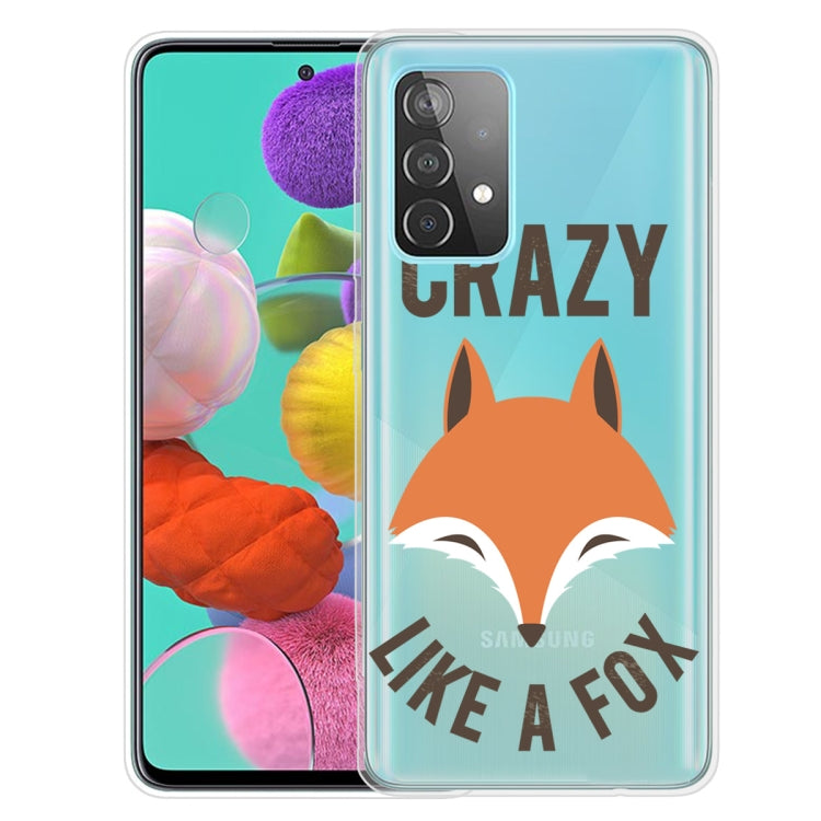 For Samsung Galaxy A52 5G / 4G Colored Drawing Pattern Highly Transparent TPU Protective Case