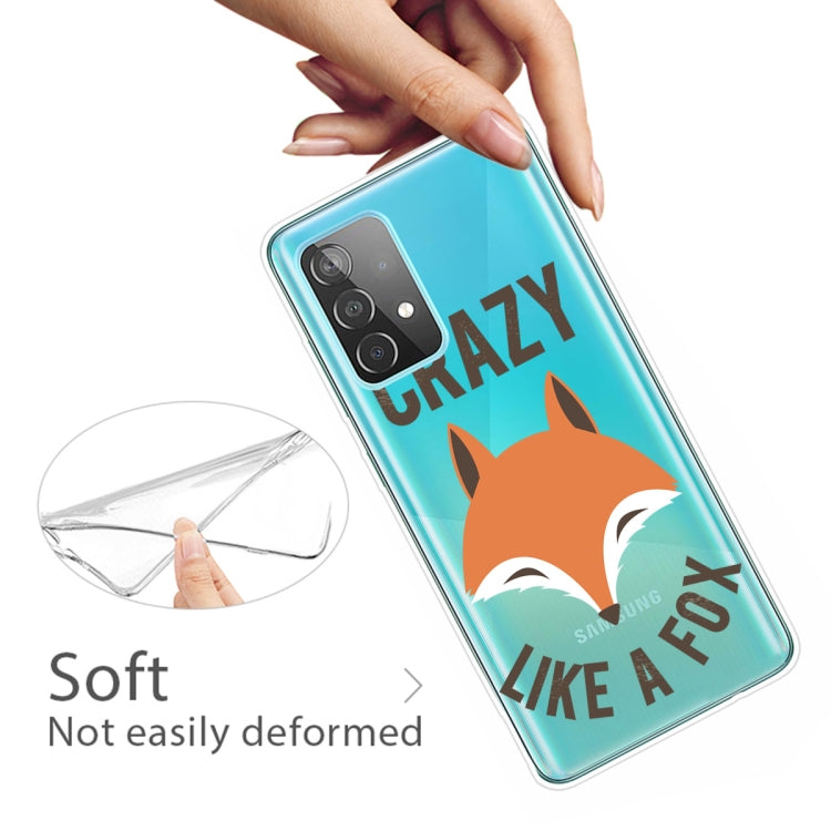 For Samsung Galaxy A52 5G / 4G Colored Drawing Pattern Highly Transparent TPU Protective Case