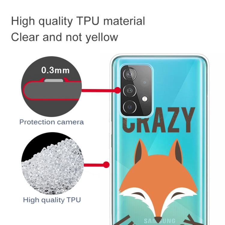For Samsung Galaxy A52 5G / 4G Colored Drawing Pattern Highly Transparent TPU Protective Case