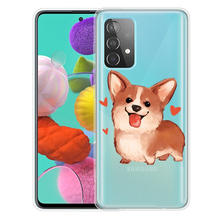 For Samsung Galaxy A52 5G / 4G Colored Drawing Pattern Highly Transparent TPU Protective Case