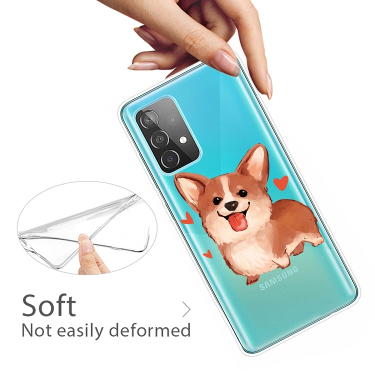 For Samsung Galaxy A52 5G / 4G Colored Drawing Pattern Highly Transparent TPU Protective Case