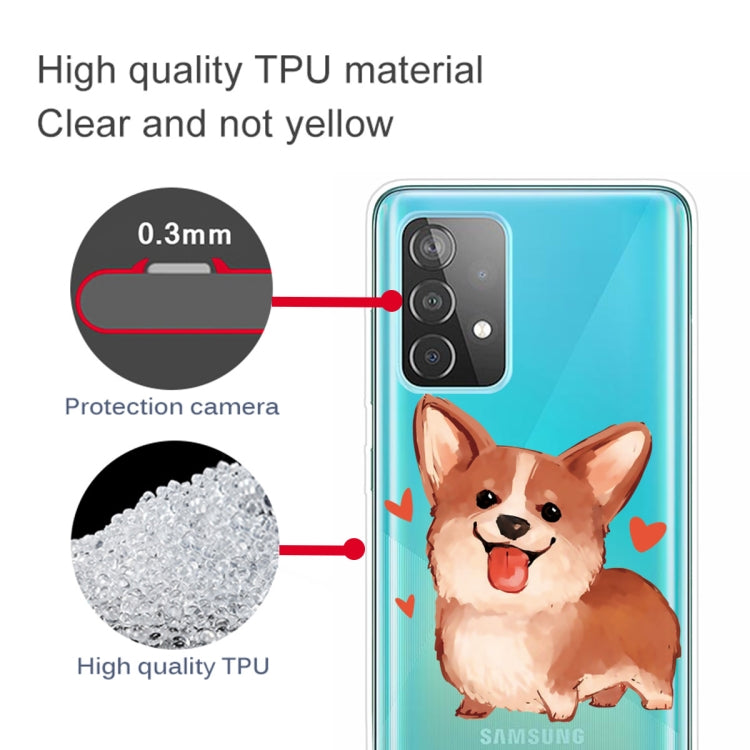 For Samsung Galaxy A52 5G / 4G Colored Drawing Pattern Highly Transparent TPU Protective Case