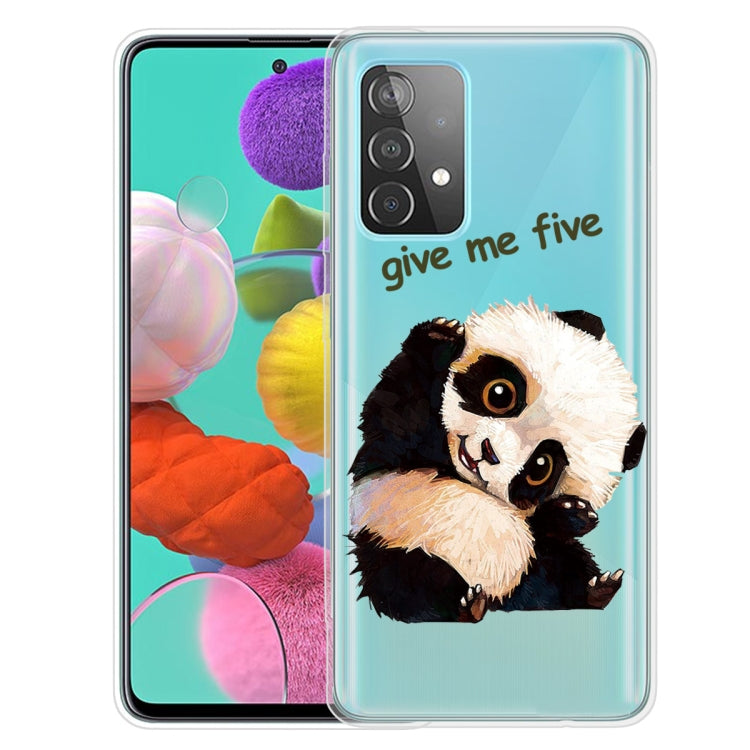 For Samsung Galaxy A52 5G / 4G Colored Drawing Pattern Highly Transparent TPU Protective Case
