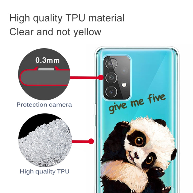 For Samsung Galaxy A52 5G / 4G Colored Drawing Pattern Highly Transparent TPU Protective Case