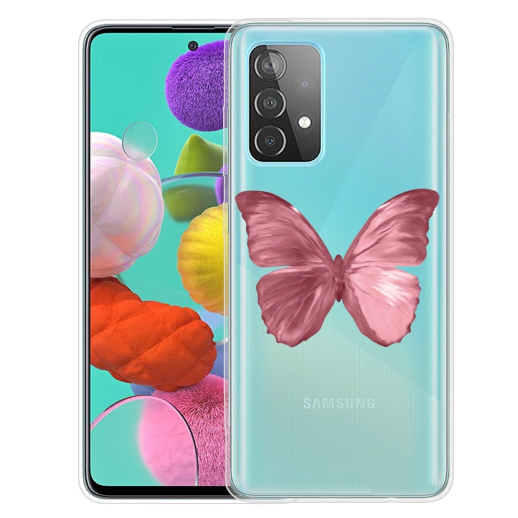 For Samsung Galaxy A52 5G / 4G Colored Drawing Pattern Highly Transparent TPU Protective Case