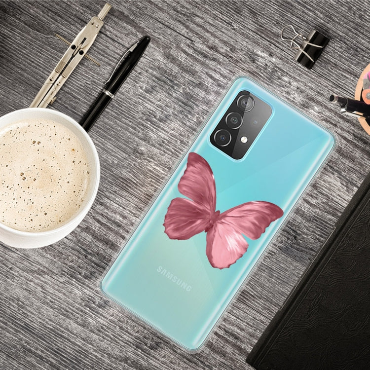 For Samsung Galaxy A52 5G / 4G Colored Drawing Pattern Highly Transparent TPU Protective Case