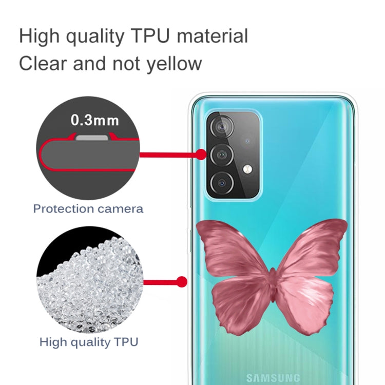 For Samsung Galaxy A52 5G / 4G Colored Drawing Pattern Highly Transparent TPU Protective Case