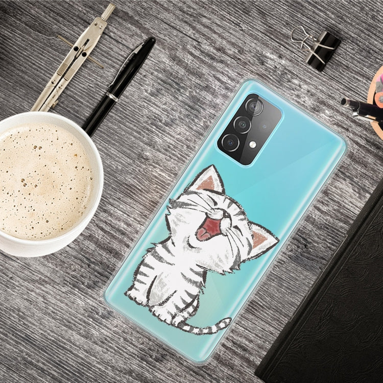 For Samsung Galaxy A52 5G / 4G Colored Drawing Pattern Highly Transparent TPU Protective Case