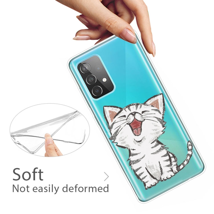 For Samsung Galaxy A52 5G / 4G Colored Drawing Pattern Highly Transparent TPU Protective Case