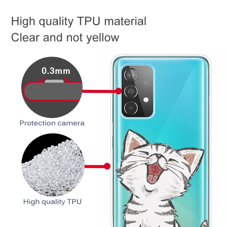 For Samsung Galaxy A52 5G / 4G Colored Drawing Pattern Highly Transparent TPU Protective Case