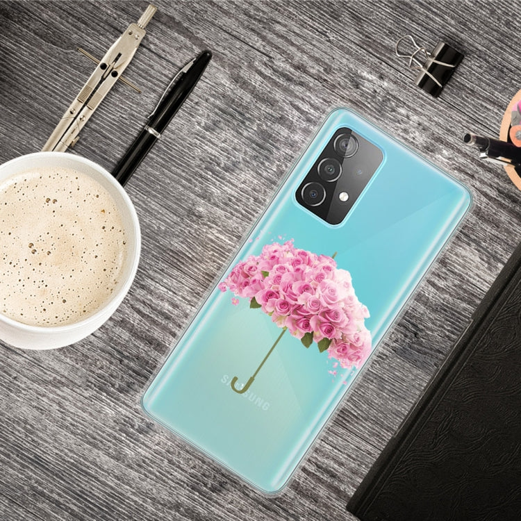 For Samsung Galaxy A52 5G / 4G Colored Drawing Pattern Highly Transparent TPU Protective Case