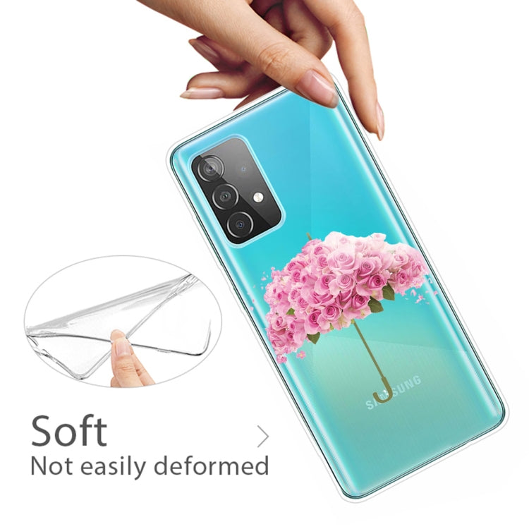 For Samsung Galaxy A52 5G / 4G Colored Drawing Pattern Highly Transparent TPU Protective Case