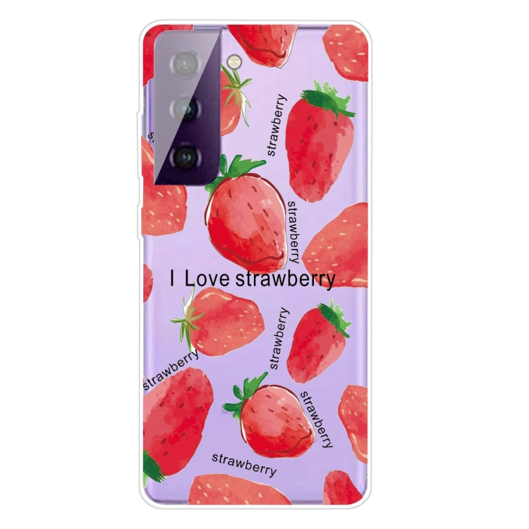 For Samsung Galaxy S21 5G Colored Drawing Pattern Highly Transparent TPU Protective Case