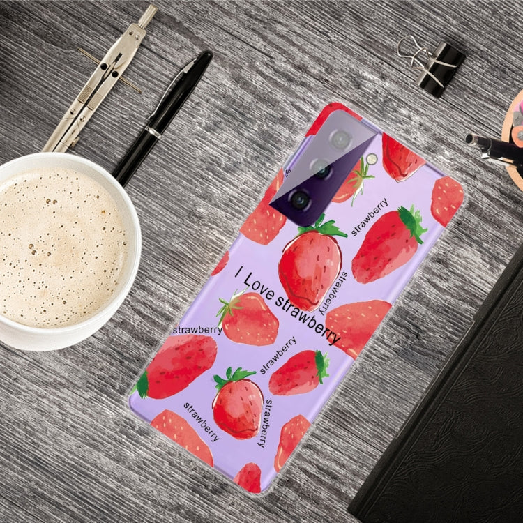 For Samsung Galaxy S21 5G Colored Drawing Pattern Highly Transparent TPU Protective Case