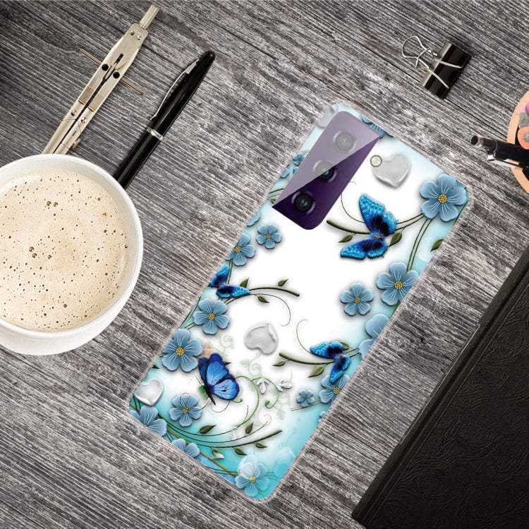 For Samsung Galaxy S21 5G Colored Drawing Pattern Highly Transparent TPU Protective Case