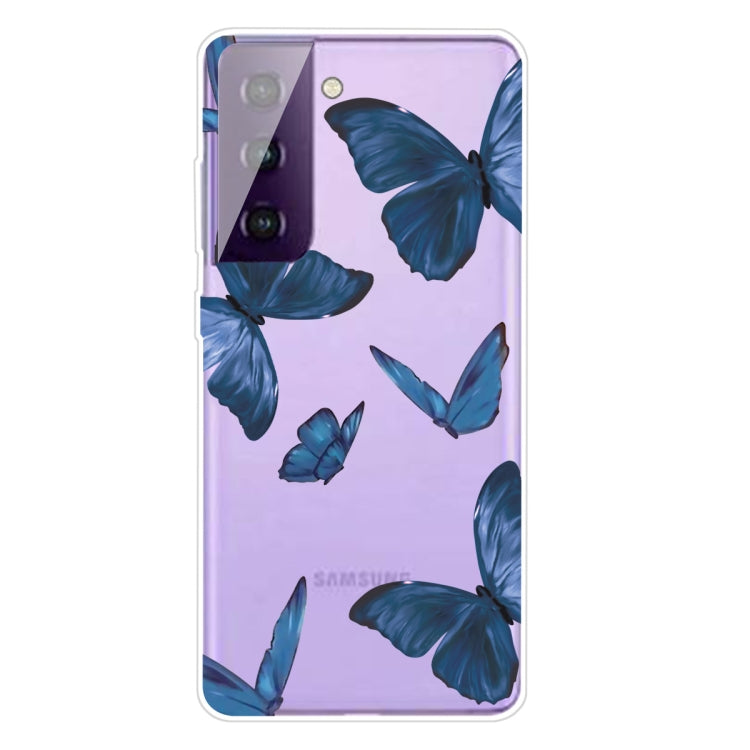 For Samsung Galaxy S21 5G Colored Drawing Pattern Highly Transparent TPU Protective Case