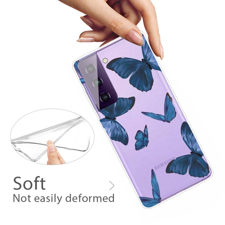 For Samsung Galaxy S21 5G Colored Drawing Pattern Highly Transparent TPU Protective Case