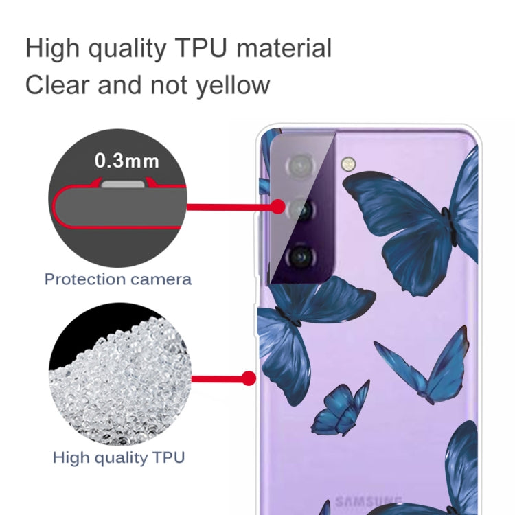 For Samsung Galaxy S21 5G Colored Drawing Pattern Highly Transparent TPU Protective Case