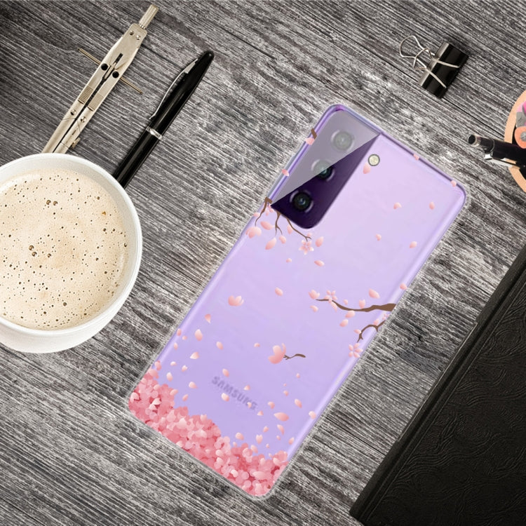 For Samsung Galaxy S21 5G Colored Drawing Pattern Highly Transparent TPU Protective Case